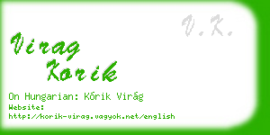 virag korik business card