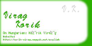 virag korik business card